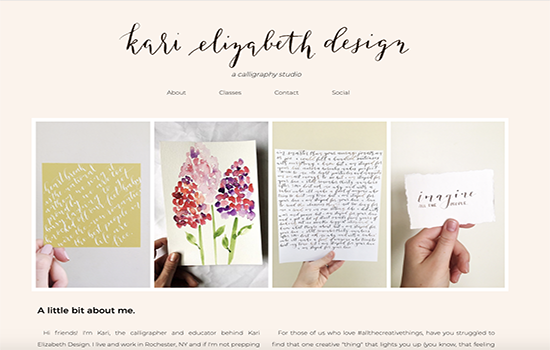 kari elizabeth design site screenshot