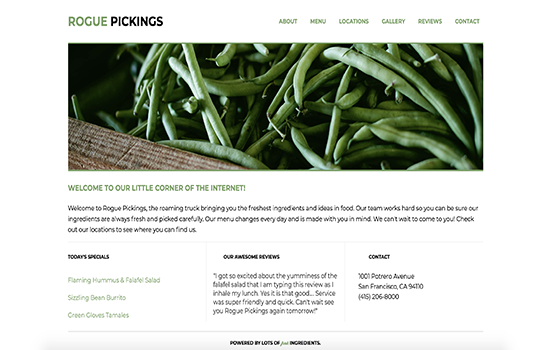 rogue pickings site screenshot